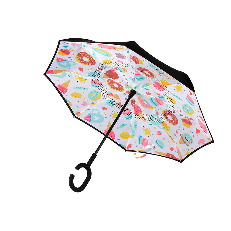 Parapluie inversé double couche mains libres pour enfants