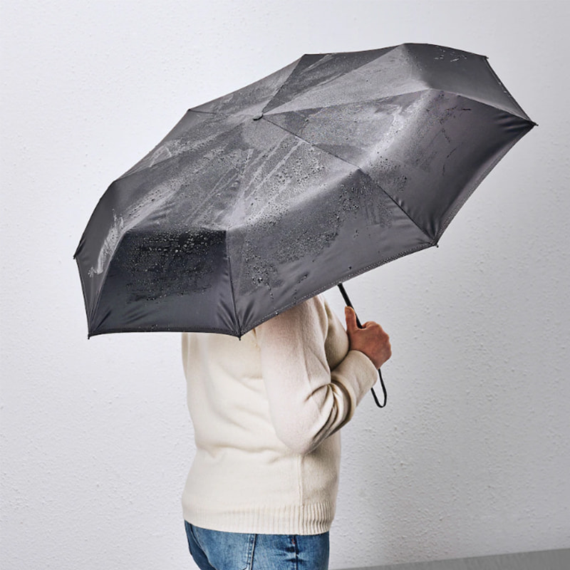 Parapluie d'affaires noir ultra-léger à trois volets pour adulte