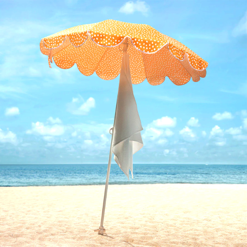 Parasol de plage coupe-vent détachable de grande taille