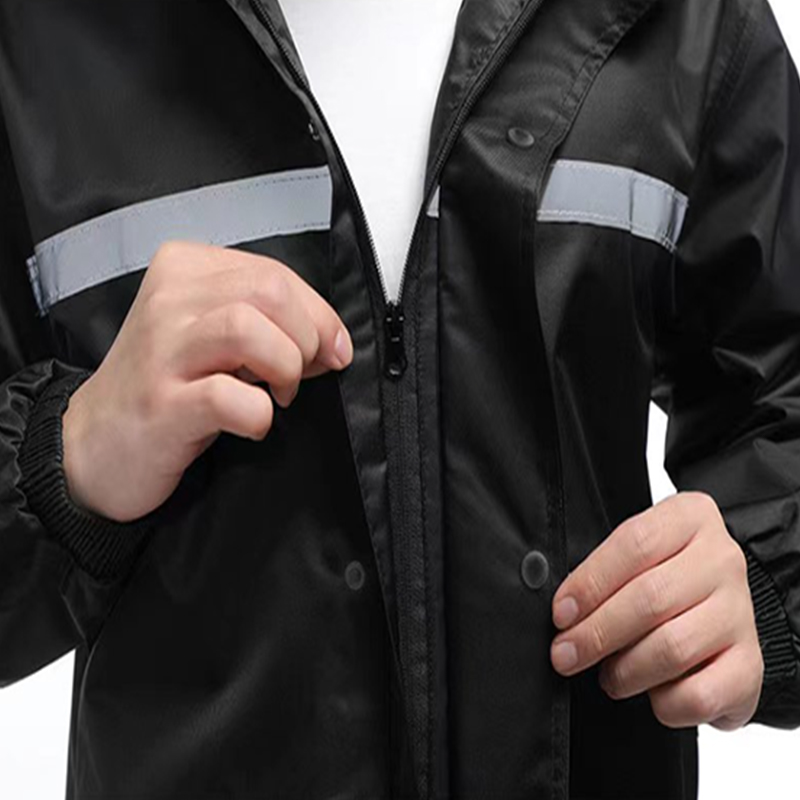 Ensemble imperméable pour adulte à rayures réfléchissantes super imperméables