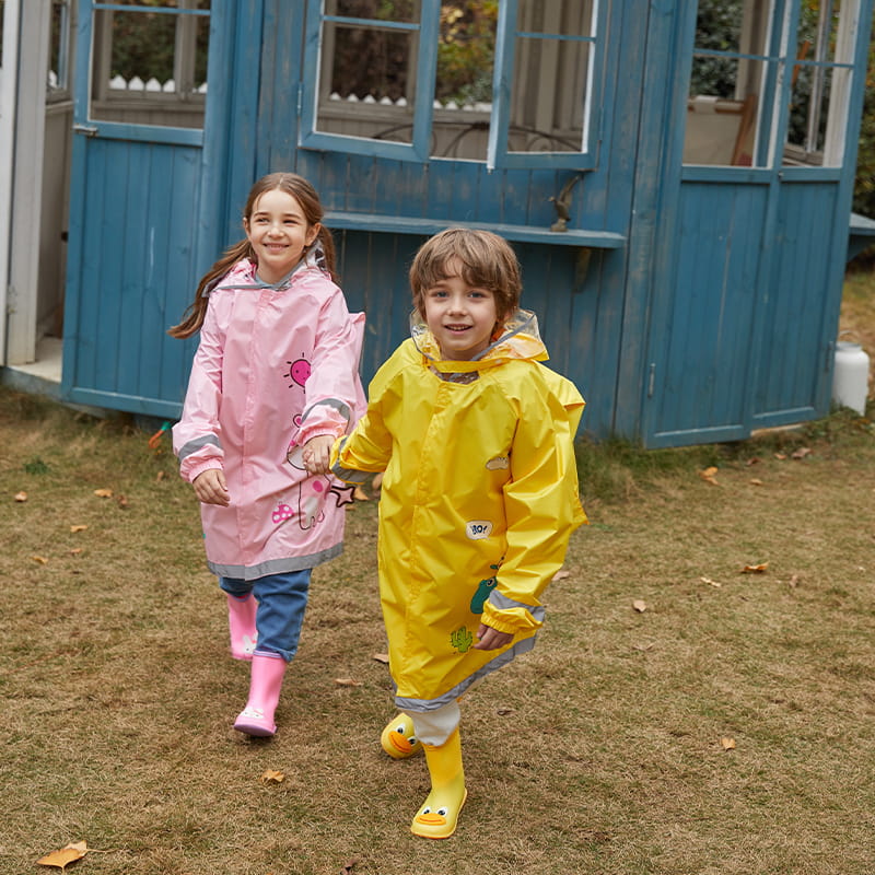 Type de sécurité 3D avec imperméable pour enfants en position cartable