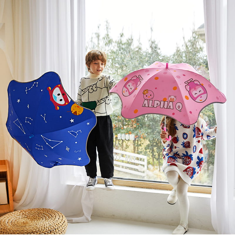 Parapluie de Protection solaire à tige droite, Protection Uv pour enfants, coin rond, dessin animé